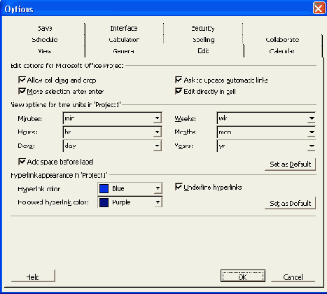 Вкладка Edit (Правка)