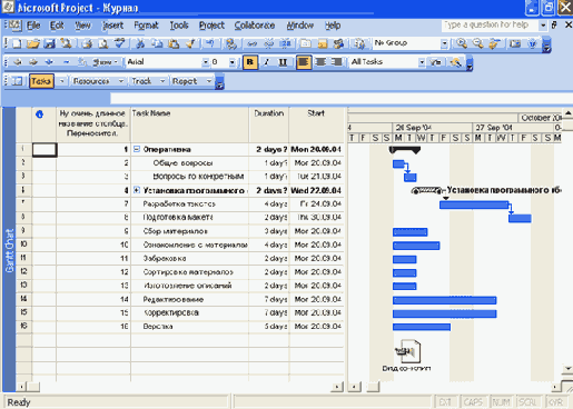 Окно проекта с видеоклипом