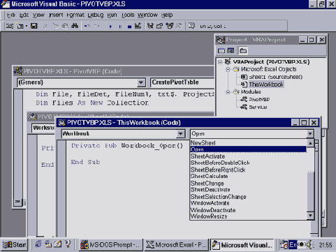 ���������� ���������� � ������� Excel 97 � VBA