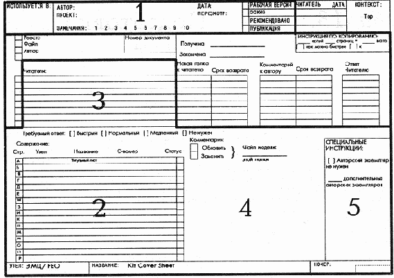 Зоны и области титульного листа SADT-папки