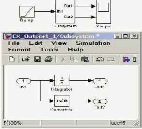 Использование блока Outport в подсистемах