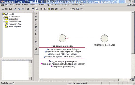 Добавление ассоциации на диаграмму классов и редактирование ее свойств