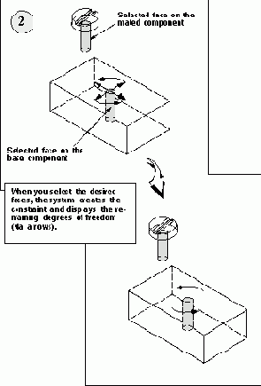 Вставка болта в отверстие