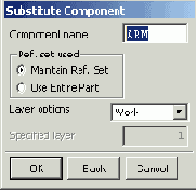Диалоговое окно Substitute Component - Заменить компонент