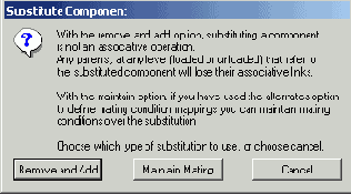 Диалоговое окно Substitute Component - Заменить компонент