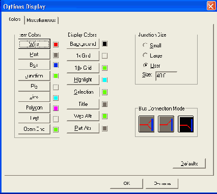 ��������� ������������ ��������� P-CAD Schematic