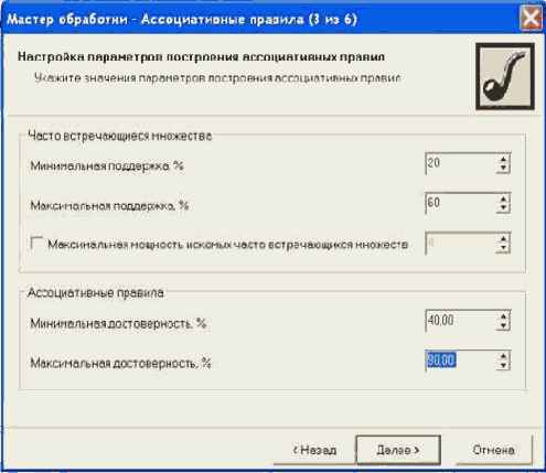 Пример решения задачи поиска ассоциативных правил