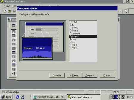 Базы данных. Создание форм и отчетов