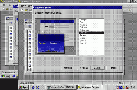 Базы данных. Создание форм и отчетов