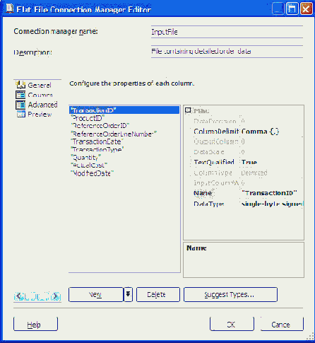 ������� �������: �������� ������� ������ SSIS