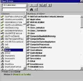 �������� ������� cError � �������� ��������