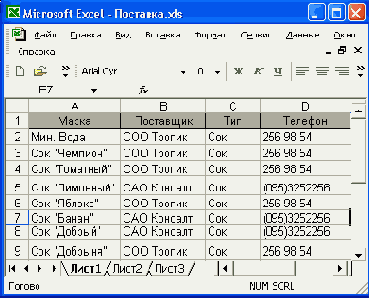 Первое диалоговое окно Мастера импорта электронной таблицы