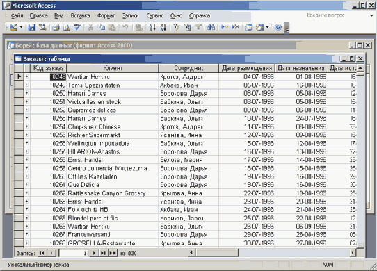 �������� �� �������� ���� Access