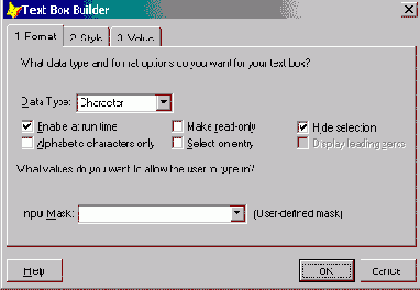 Использование построителя для создания поля ввода