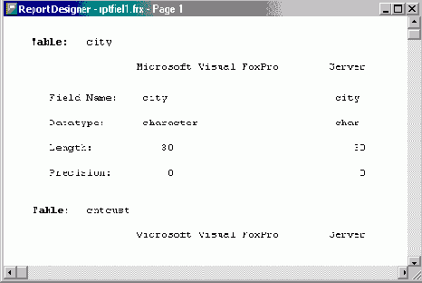 Определение базы данных назначения и ее параметров