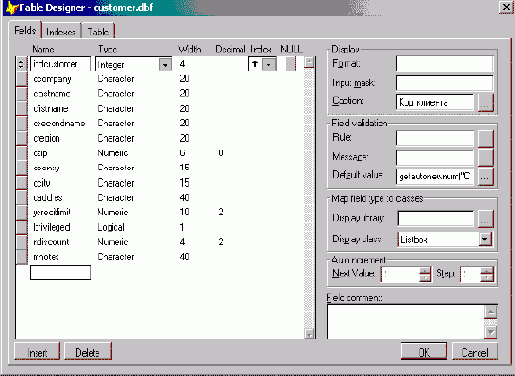 Определение значения поля при добавлении новой записи