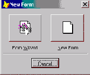 Создание формы с помощью мастера