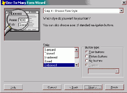 Создание многотабличной формы с помощью мастера