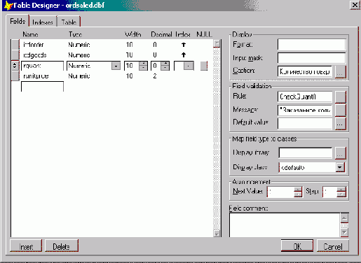 Условия достоверности ввода данных на уровне записей