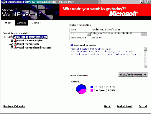 Установка Visual FoxPro
