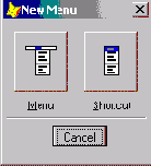 Запуск конструктора меню