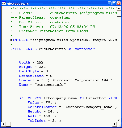 Исходный текст описания класса