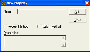 Диалоговое окно New Property
