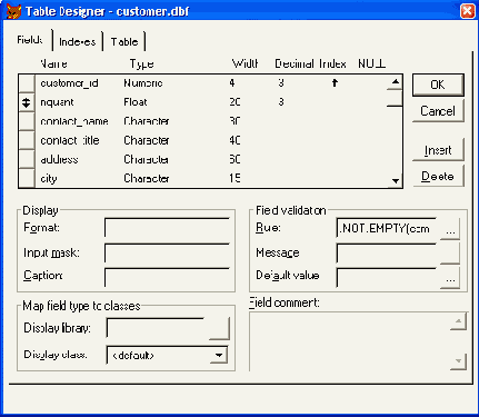 Определение условия достоверности для поля nquant