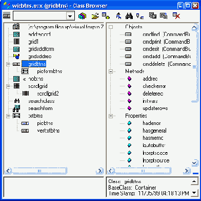Окно Class Browser
