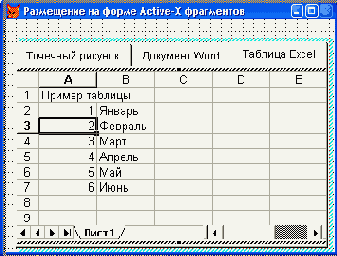 Редактирование электронной таблицы