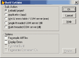 ���������� ���� Build Options