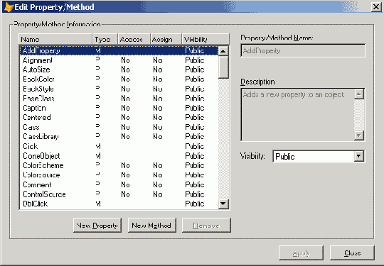 ���������� ���� Edit Property/Method