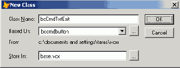 ���������� ���� New Class ����� ������ ����������������� ������