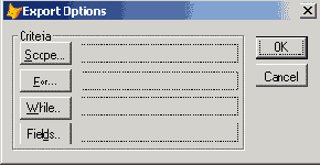 ���������� ���� Export Options