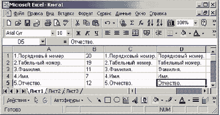 Этапы преобразования текста