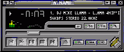 В окне программы WinAmp кнопка