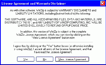Напоминание о регистрации архиватора WinZip
