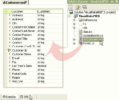 �������� ��������������� ������� DataSet