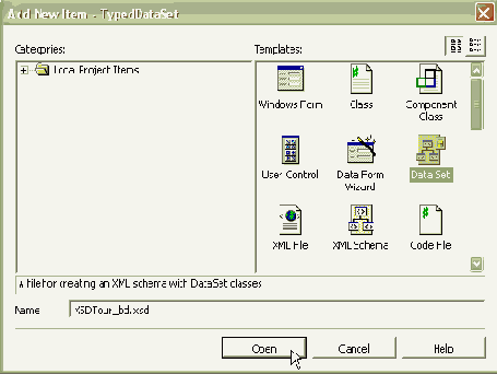 �������� ��������������� ������� DataSet