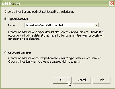 �������� ��������������� ������� DataSet