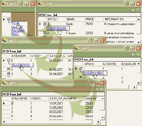 �������� ��������������� ������� DataSet