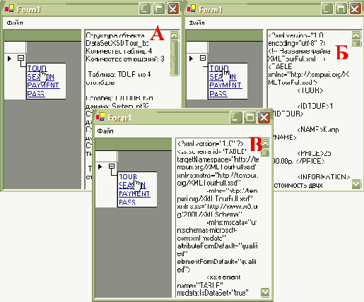 �������� XML-���������� � XSD-���� � �������������� ������ DataSet