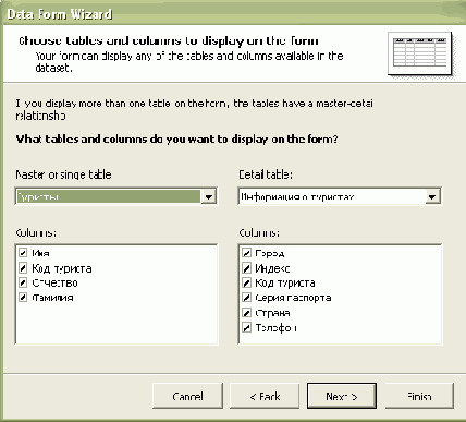����������� � ���� ������ - ���������� ADO .NET. ������ Data Form Wizard