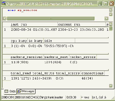 �������� �������� �������� � SQL Query Analyzer