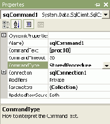 ������ Command. �������� CommandType � CommandText