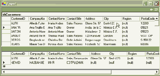 ������ DataView. ���������� � ���������� ������