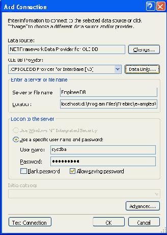 �������� ����������� � Server Explorer