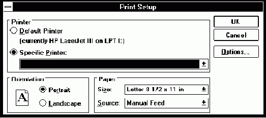 ������� PrintDlg