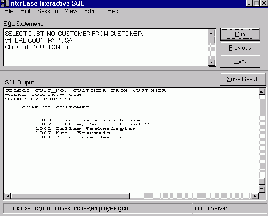 ������� ��� Local InterBase 