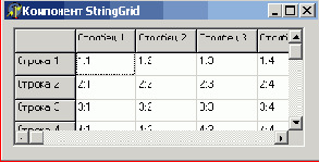 ������ ���������� StringGrid
